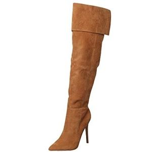 Knee High Tan Faux Suede Boots